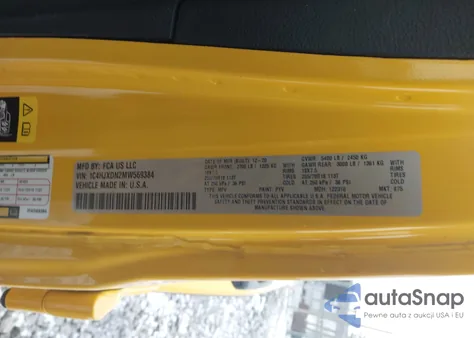 2021 Jeep Wrangler Unlimited 80Th Anniversary 4X4 из США, поврежденный, VIN 1C4HJXDN2MW569384